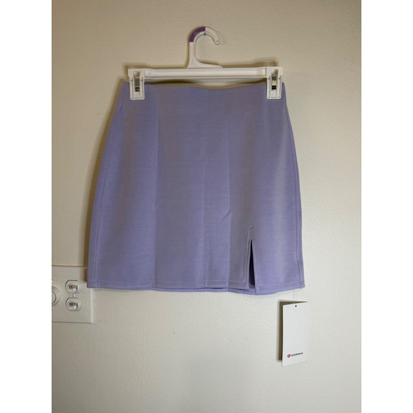 lululemon athletica Dresses & Skirts - Lululemon Softstreme High Rise Mini Skirt Lavender Frost Size XS NWT